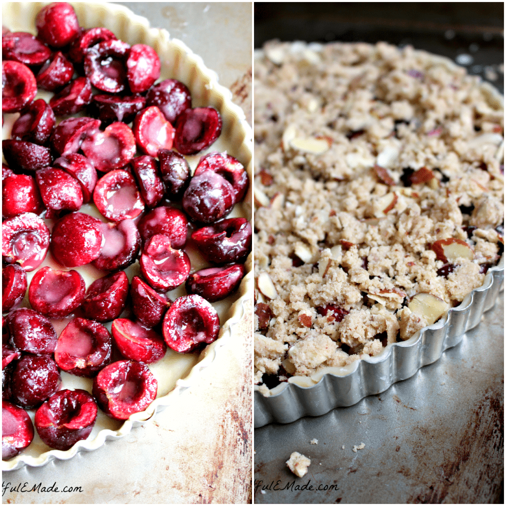 Cherry Almond Crumble Tart Delightful E Madedelightful E Made 