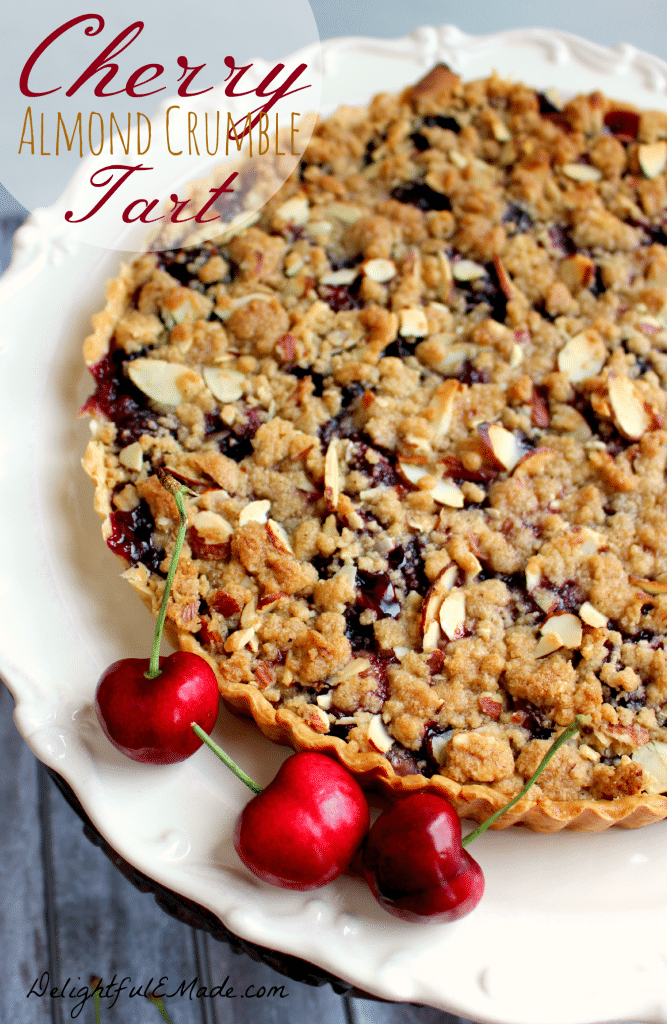 Cherry Almond Crumble Tart