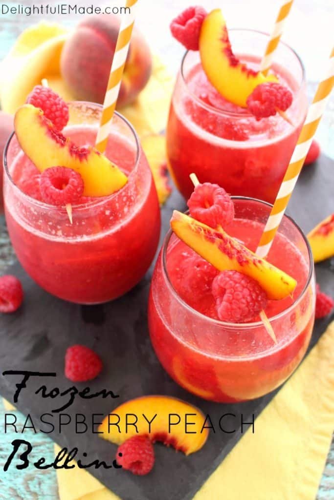 Just four ingredients are all you need to make this incredible frozen peach bellini! Slushy, fruity, and perfect anytime you're in the mood for sipping a fantastic champagne cocktail.