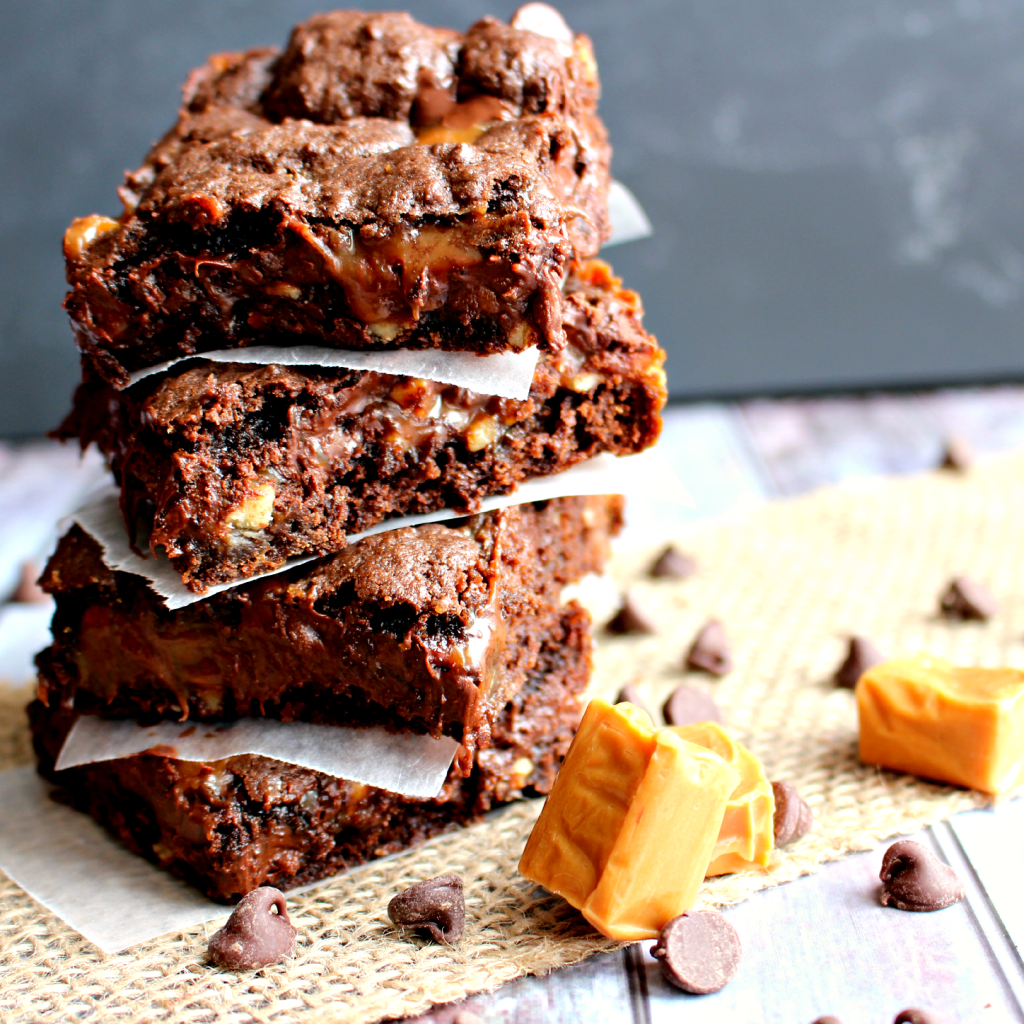 Made with a cake mix, this super chocolaty Double Chocolate Turtle Bars are just as easy as they are delicious! Loaded with lots of chocolate, caramel, and pecans, these bars are amazing anytime you're in the mood for a sweet treat!