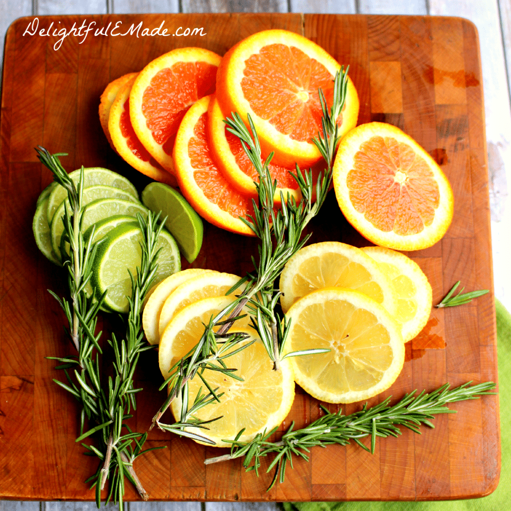 Rosemary Citrus Water by DelightfulEMade.com