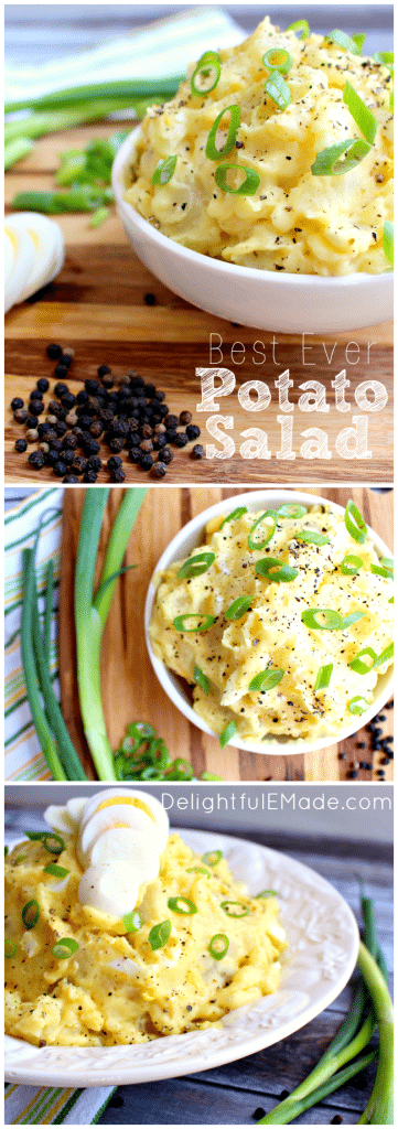 A must-have at any back yard BBQ or cookout!  This potato salad has an amazing dressing, and the only recipe you'll ever need!