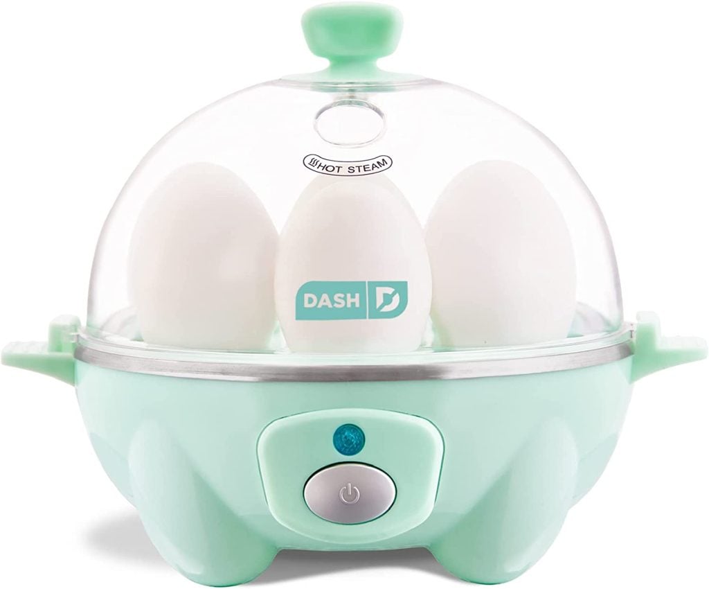 Dash egg cooker in robins egg blue.