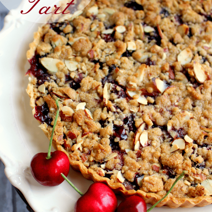 Cherry Almond Crumble Tart Delightful E Made 