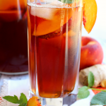 A refreshing, thirst-quenching iced tea perfect for sipping on a hot summer day! This delicious beverage has amazing peach and ginger flavor, and way better than any powdered mix!