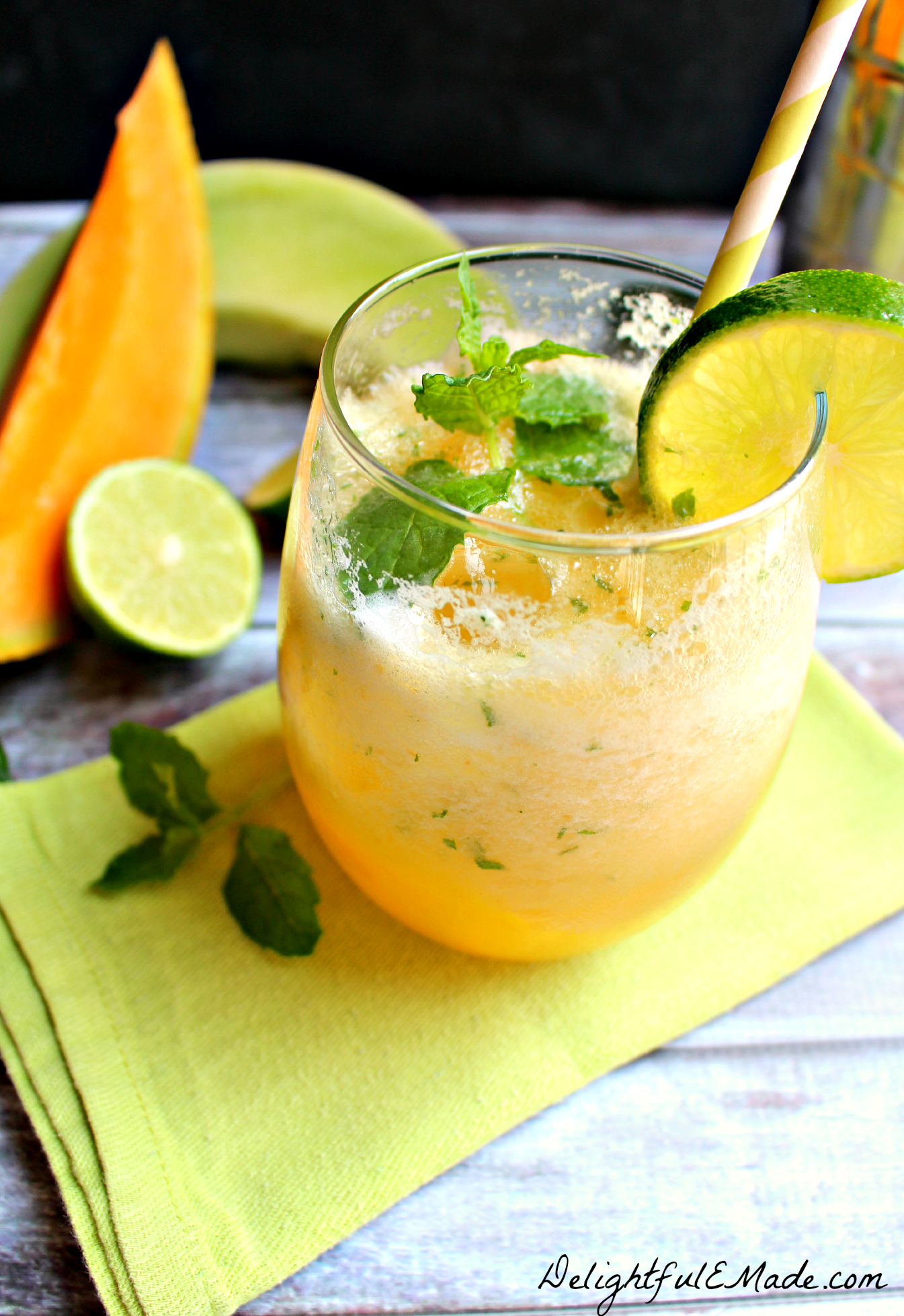 Melon and Mint Mojito by DelightfulEMade.com