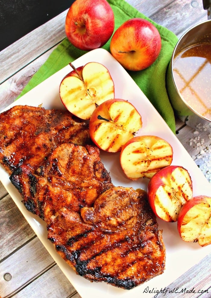 Apple Cider Glazed Pork Chops - AMAZING Grilled & Glazed Pork Chops!