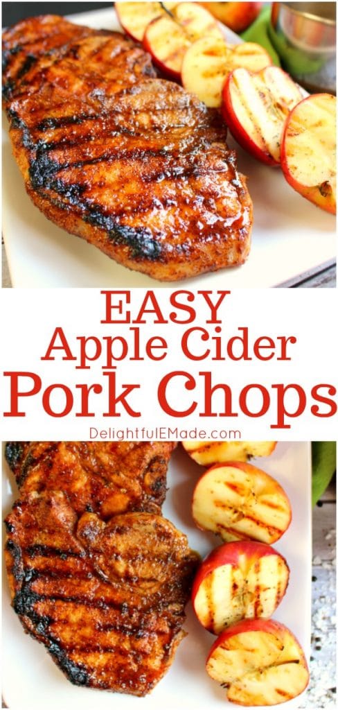 The ultimate recipe for glazed pork chops! Coated with an apple cider glaze, and grilled to perfection, these sweet and savory apple cider chops are perfect any time you're in the mood for meat!