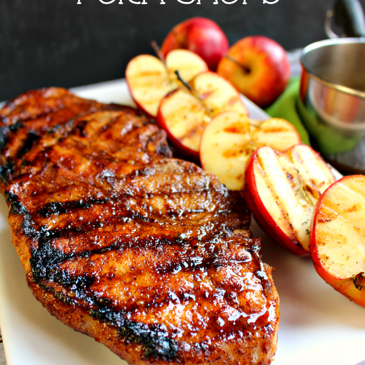 These Apple Cider Glazed Pork Chops are AMAZING! Perfectly seasoned, juicy, delicious and ready in under 30 minutes!