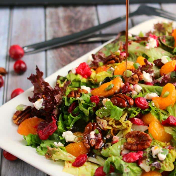 Cranberry Citrus Salad with Goat Cheese & Pecans - Delightful E Made