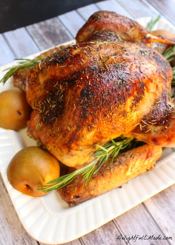 Are you hosting Thanksgiving, Friendsgiving or Christmas this year? Set your holiday table with a gorgeous, flavorful turkey in just three easy steps. I'll show you how to make a brine for your turkey, which is the secret to getting a moist, juicy and flavorful bird every time!