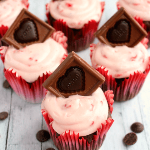 Double Chocolate Strawberry Cupcakes by Delightful E Made