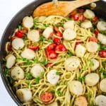 Creamy Pesto Pasta with Scallops