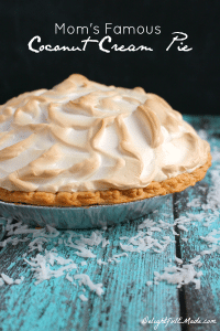 This classic cream pie is made even more amazing with a gorgeous meringue and perfectly creamy coconut custard filling. One of the best pie's you'll ever have!