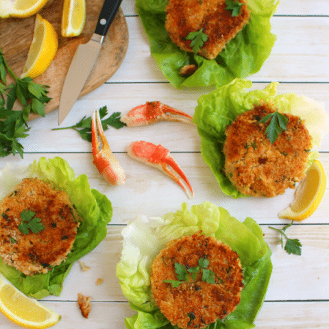The best crab cakes you'll ever have! Filled with sweet, delicious Alaskan Snow Crab, and seasoned with fresh ingredients, these crab cakes will be a perfect dinner solution any night of the week!