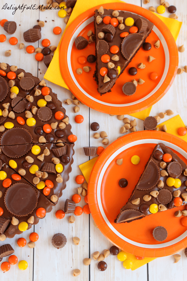 Loaded with REESE'S Pieces, Peanut Butter Cups, Mini's, Peanut Butter Chips, and a chocolate peanut butter frosting, this brownie is the perfect snack time treat!