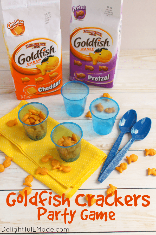 Pepperidge Farm® Goldfish® crackers game will bring lots of smiles to any party, back yard BBQ or gathering. This fantastic party game is sure to entertain everyone, both young and young at heart!