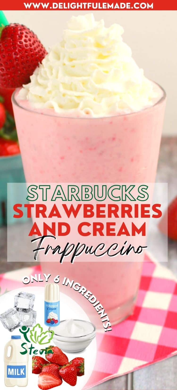 Starbucks Strawberries and Cream Frappuccino - Delightful E Made