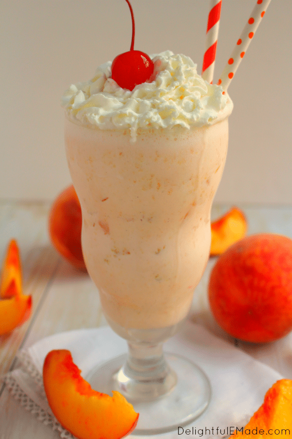 Copycat Chick-fil-A Peach Milkshake - Delightful E Made