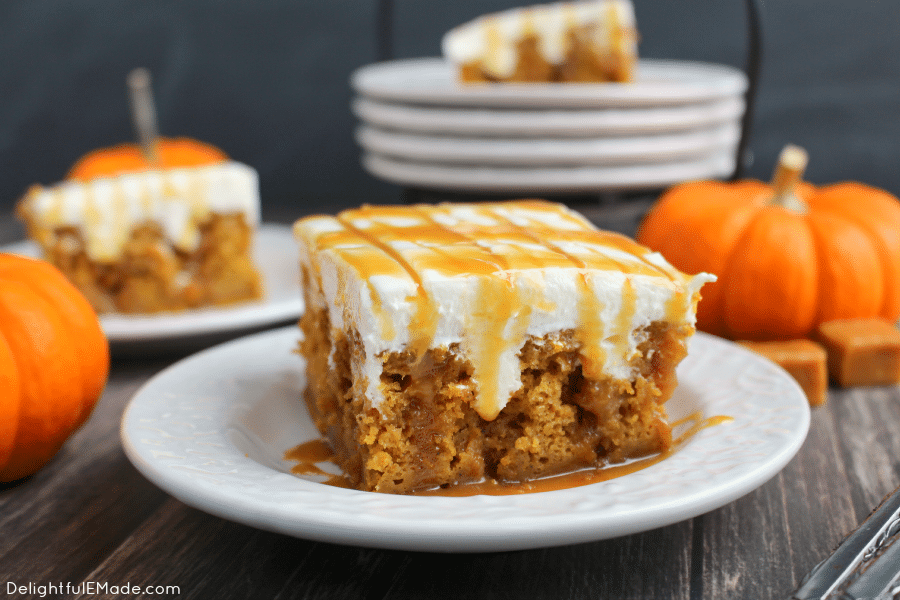 Salted Caramel Cheesecake Poke Cake Recipe - Something Swanky