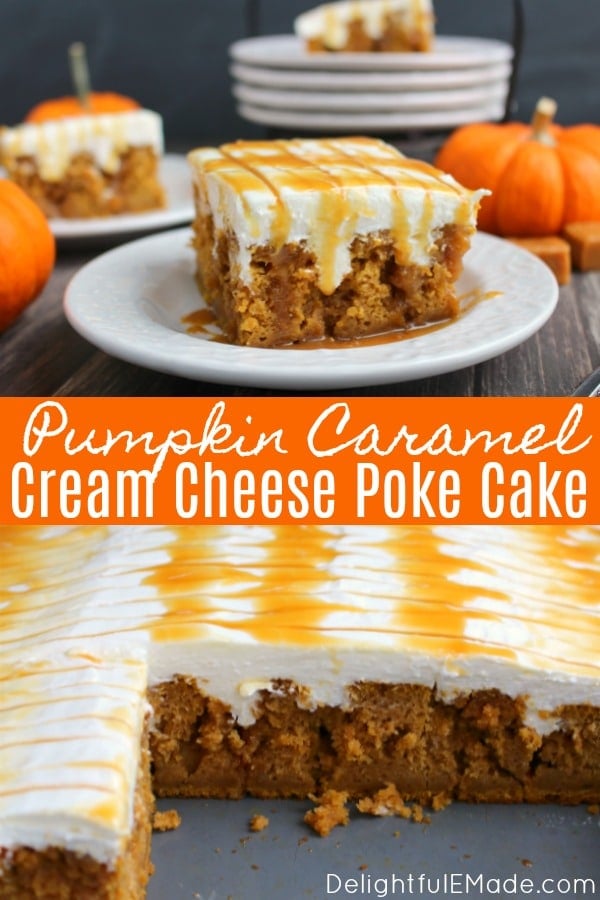 Pumpkin Caramel Cream Cheese Poke Cake Easy Recipe With Video