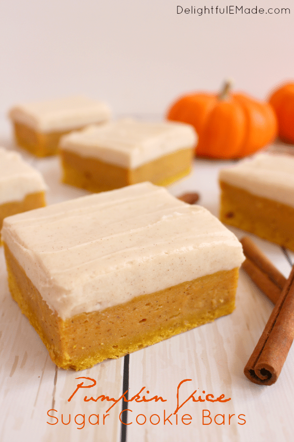 Pumpkin Spice Sugar Cookie Bars by DelightfulEMade