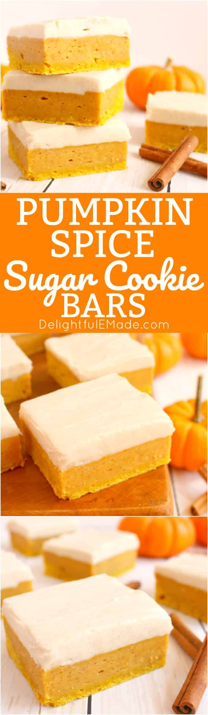 Pumpkin Spice Sugar Cookie Bars - An Amazing Pumpkin Bar Recipe!