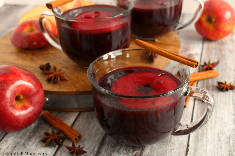 Spiced Mulled Wine | The most amazing fall and holiday drink! Made in a slow cooker, this delicious mulled wine is wonderfully aromatic and perfect anytime you want to warm up with a hot beverage. Cheers!!