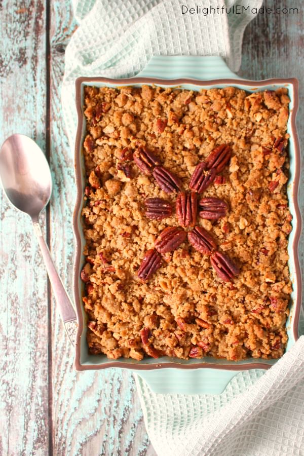 If you love Ruth Chris Sweet Potato Casserole, you can now have it at home! Ruth's Chris restaurants are famous for this amazing Sweet Potato Casserole with pecans.