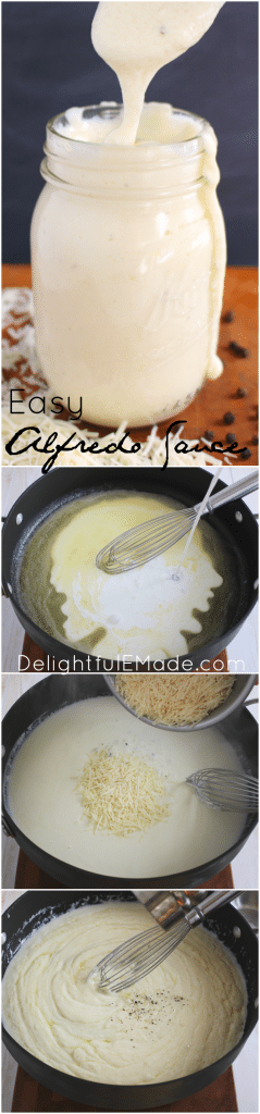 A go-to sauce for so many dishes, this Easy Alfredo Sauce is perfect for pasta, pizza and much more! Forget the store-bought stuff, this easy homemade Alfredo is made with just a few simple ingredients and comes together in just minutes!