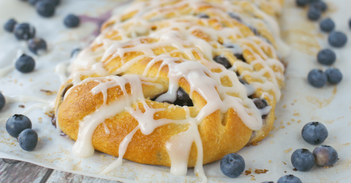 Blueberry Cream Cheese Breakfast Braid BEST Blueberry Crescent Braid