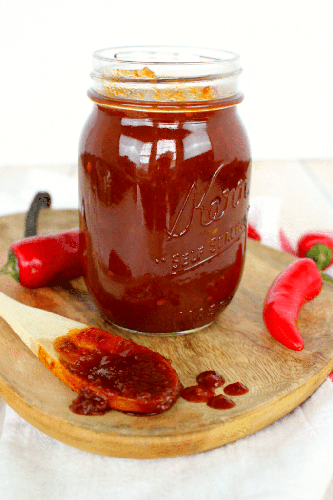 The perfect recipe for smokey, spicy & sweet barbecue sauce! Fantastic for burgers, chicken, pork chops and ribs, this simple BBQ sauce will be your new go-to recipe for grilling season!