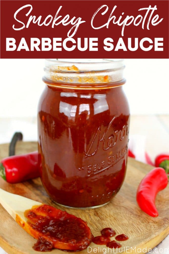 This is the perfect recipe for smoky, spicy & sweet chipotle barbecue sauce! Fantastic for burgers, chicken, pork chops and ribs, this simple chipotle BBQ sauce will be your new go-to recipe for grilling season!