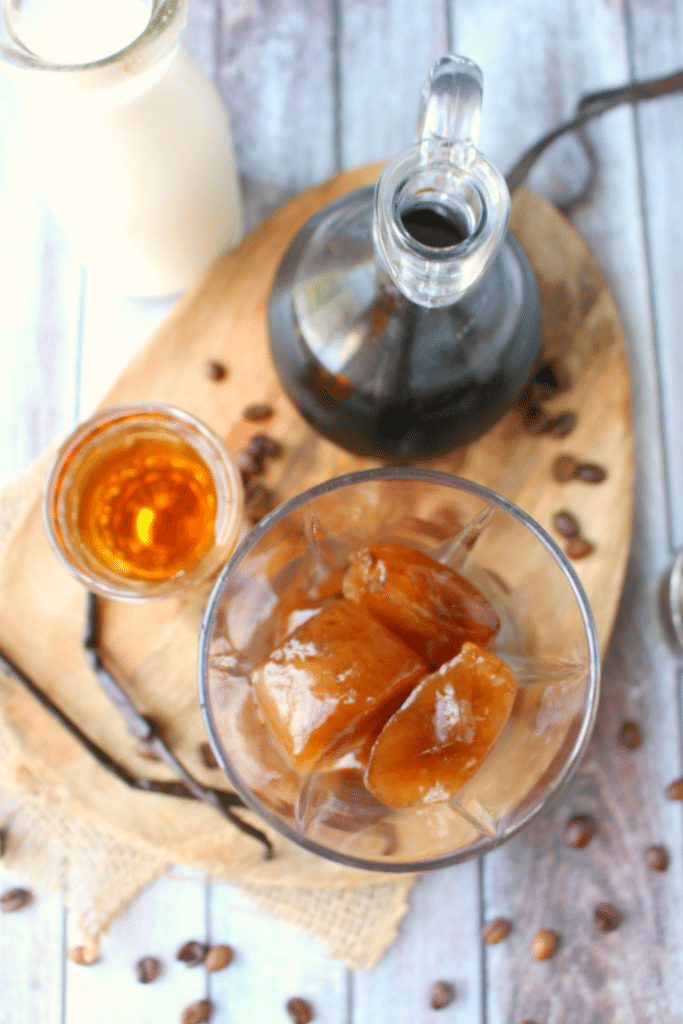 Iced Coffee with Vanilla Bean Coffee Ice Cubes Recipe