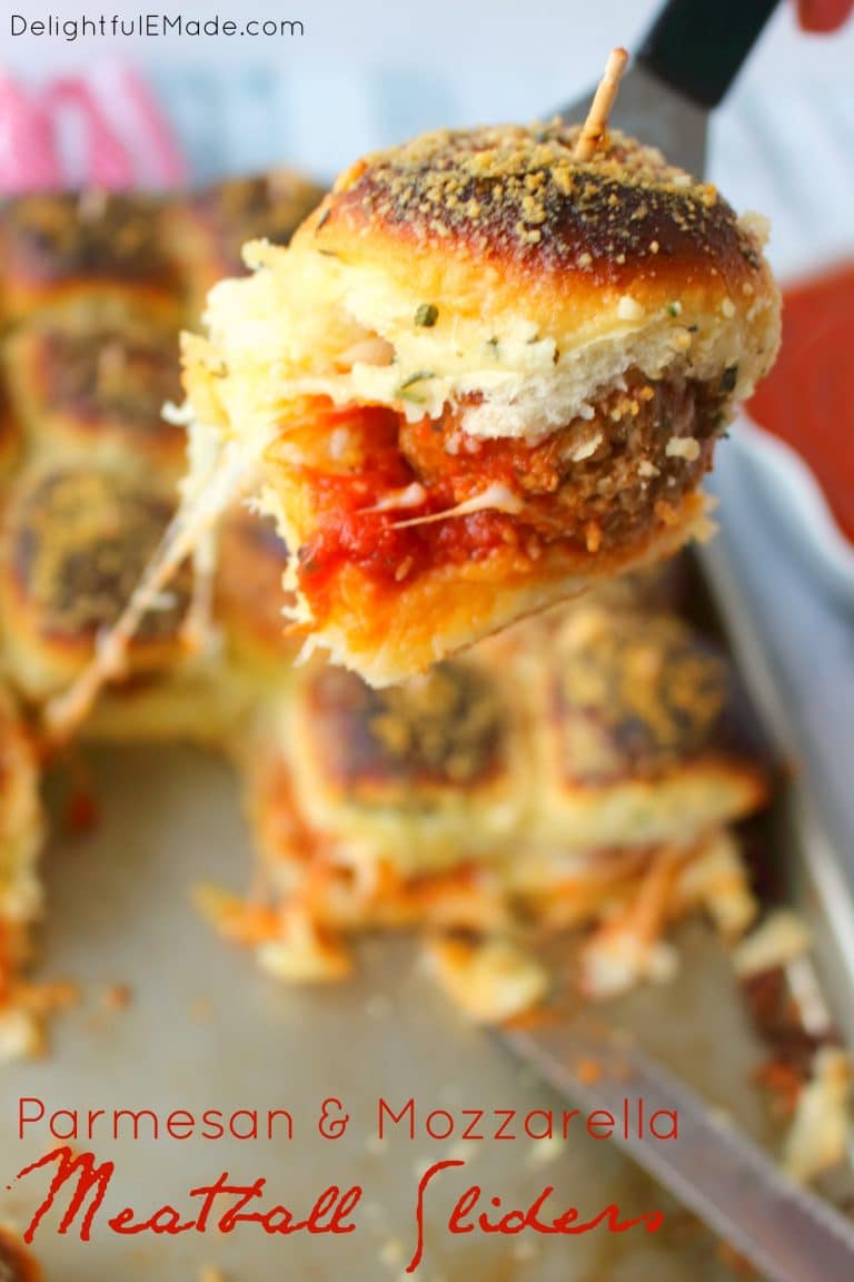 Parmesan & Mozzarella Meatball Sliders - Delightful E Made