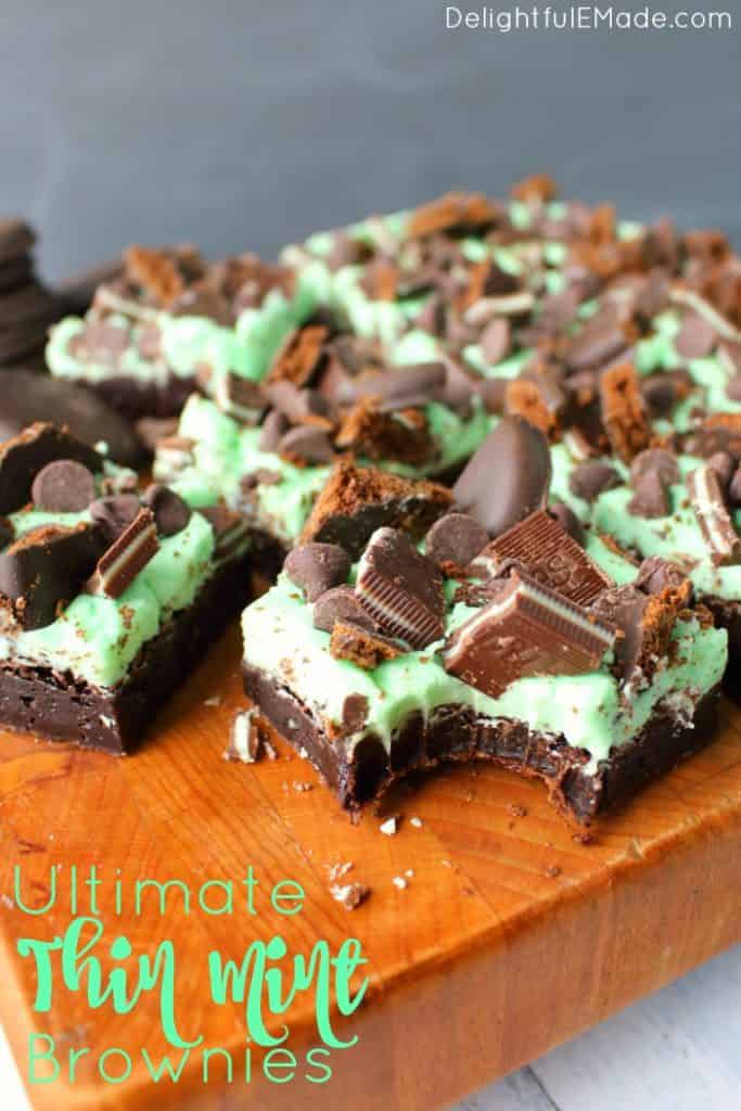 Ultimate Thin Mint Brownies - Delightful E Made