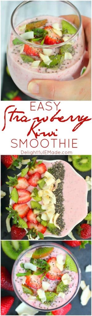 Meet your new favorite strawberry smoothie recipe! With just five simple ingredients, and just minutes to blend, this smoothie is perfect for a quick, healthy breakfast or snack. Loaded with nutrients, and light on calories, it makes for a fantastic post-workout recovery drink, too!