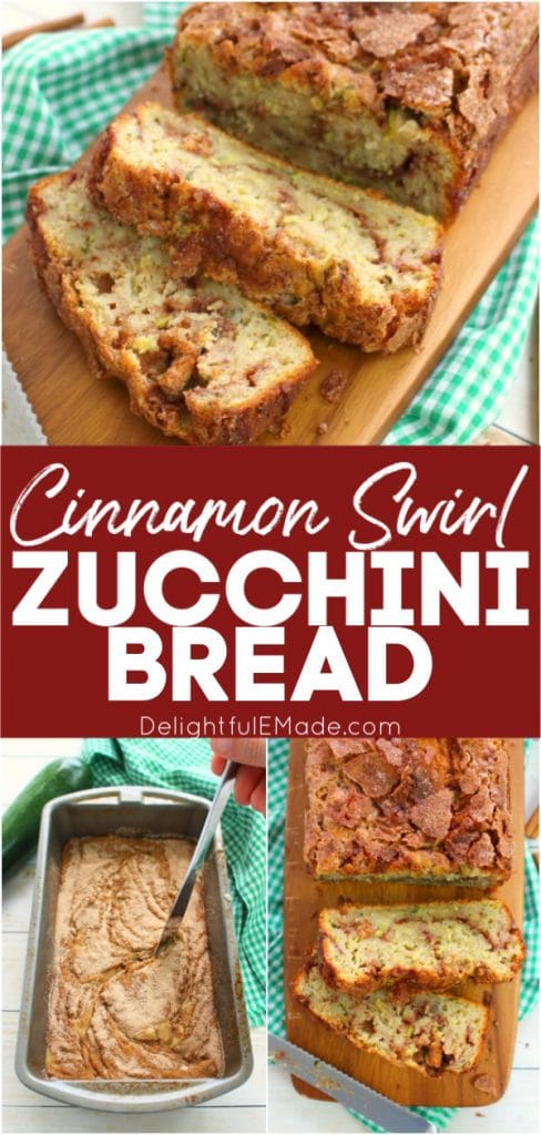 Cinnamon Swirl Zucchini Bread: Loaded with garden fresh zucchini, and a cinnamon sugar swirl, this incredible cinnamon zucchini bread will have you coming back for seconds!  Super simple to make, this is one of the best zucchini bread recipes on the internet!
