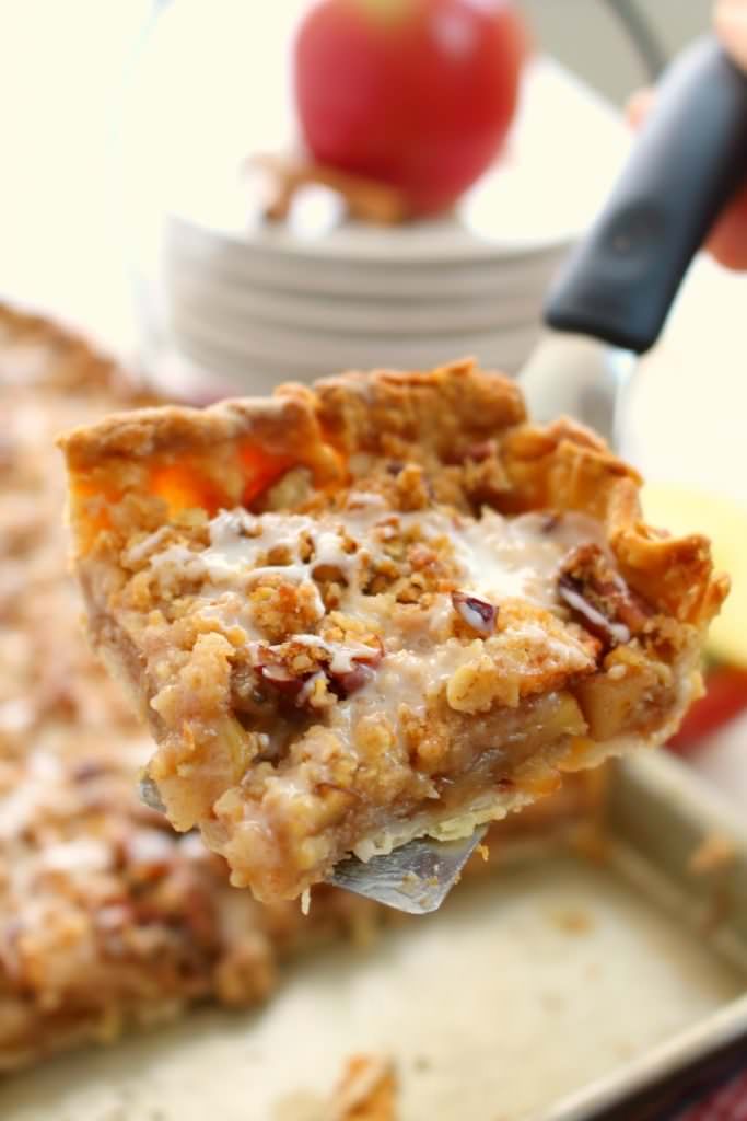 If you really love apple pie, especially with a fantastic cinnamon sugar crumble on top, then these Dutch Apple Pie Bars are for you! Made with some shortcuts, these apple pie bars are an easy option for a delicious apple dessert, a holiday dinner or even a pot-luck!