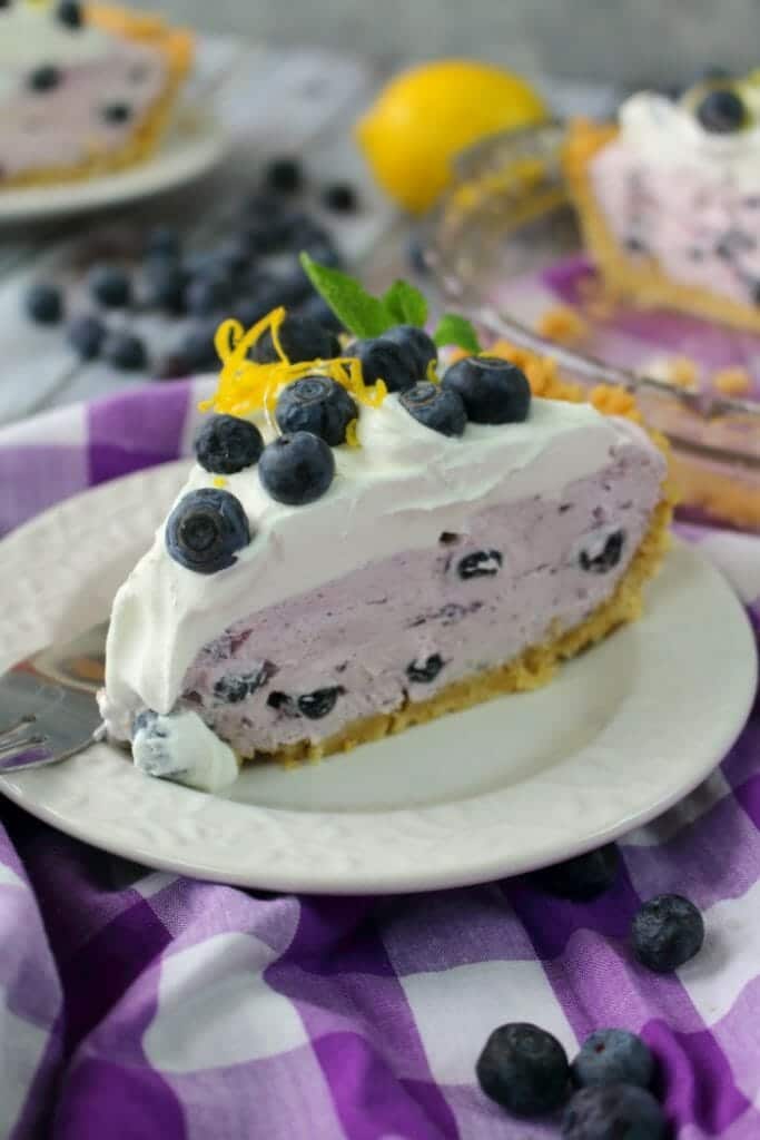 Even easier than pie, this Creamy Blueberry Pie is the perfect spring and summer dessert! Made with an incredible no-bake creamy blueberry filling, this delicious blueberry dessert is perfect for just about any occasion!