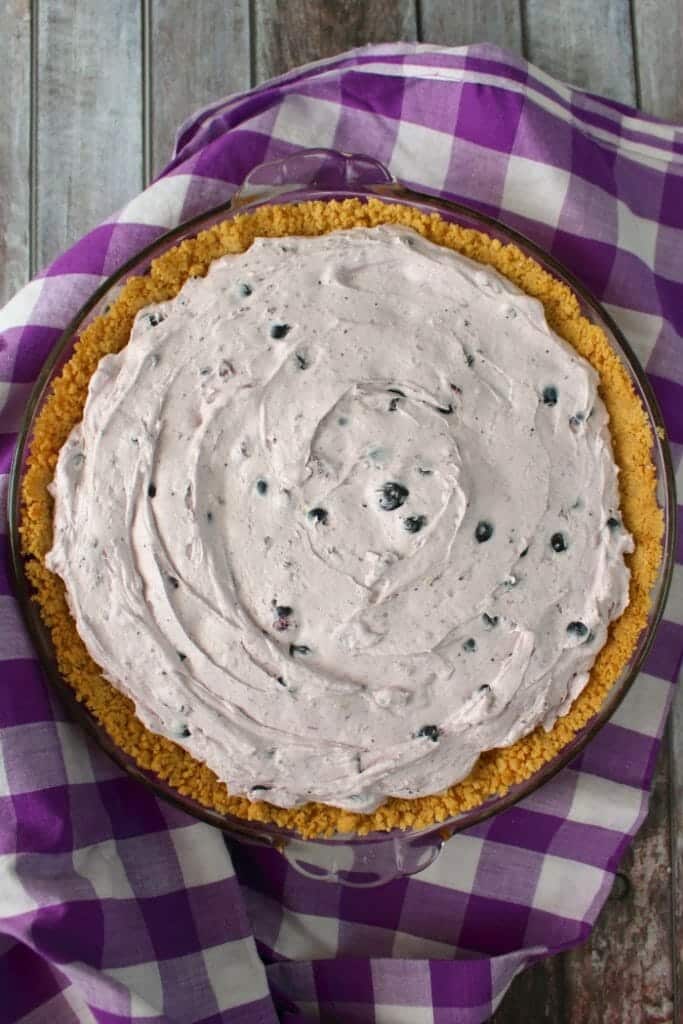 Even easier than pie, this Creamy Blueberry Pie is the perfect spring and summer dessert! Made with an incredible no-bake creamy blueberry filling, this delicious blueberry dessert is perfect for just about any occasion!