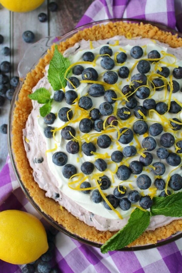 Creamy Blueberry Pie - Delightful E Made