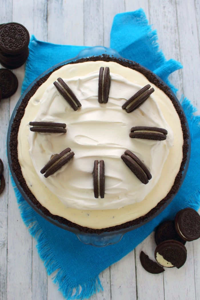 Meet your new favorite way to enjoy ice cream! This delicious and simple Oreo Ice Cream Pie is made with an OREO cookie crust, no-churn ice cream, and topped with even more OREO's. The ultimate summer dessert!