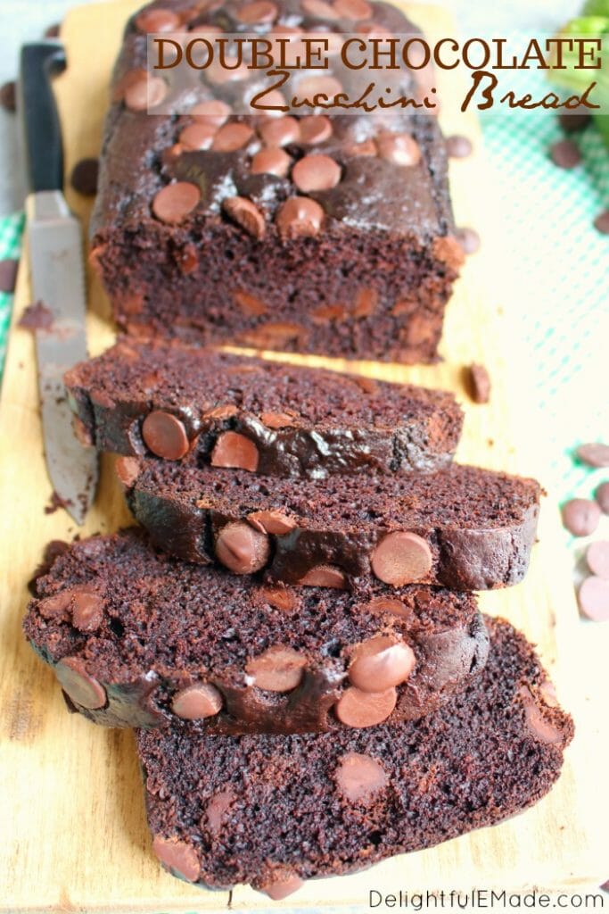 Looking for a delicious way to enjoy all that fresh summer zucchini? This Double Chocolate Zucchini Bread is the perfect sweet, quick bread recipe that's packed with fresh zucchini and loaded with chocolate chips!Â 