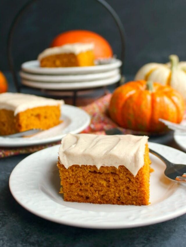 Easy Pumpkin Sheet Cake - Delightful E Made