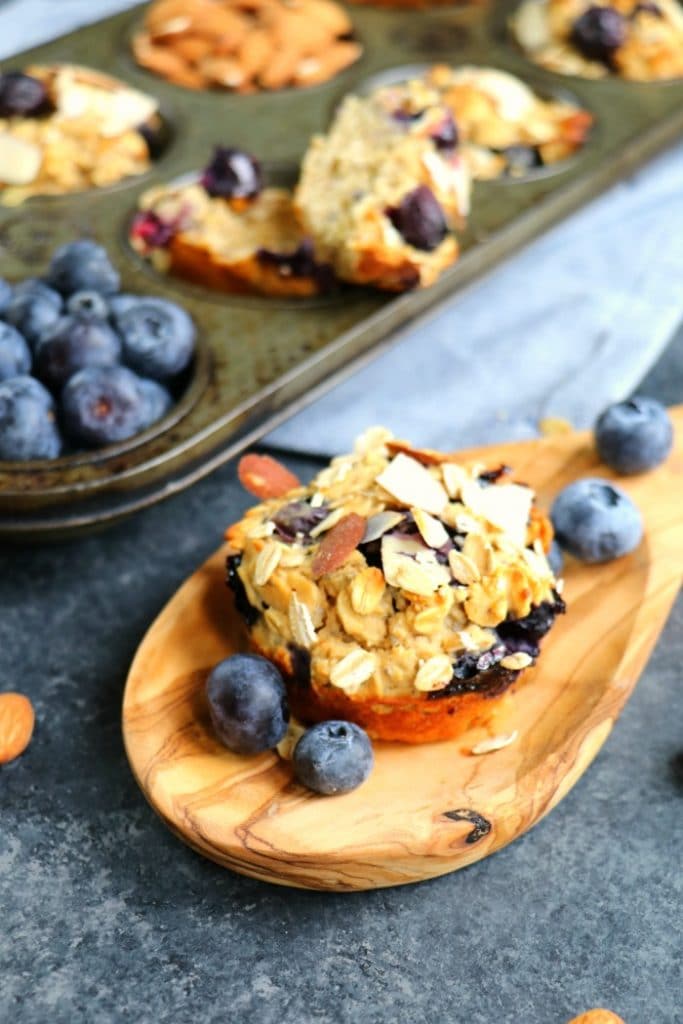 The perfect protein muffin recipe! These Blueberry Protein Muffins are a fantastic make-ahead breakfast option for busy mornings when you want a healthy breakfast.