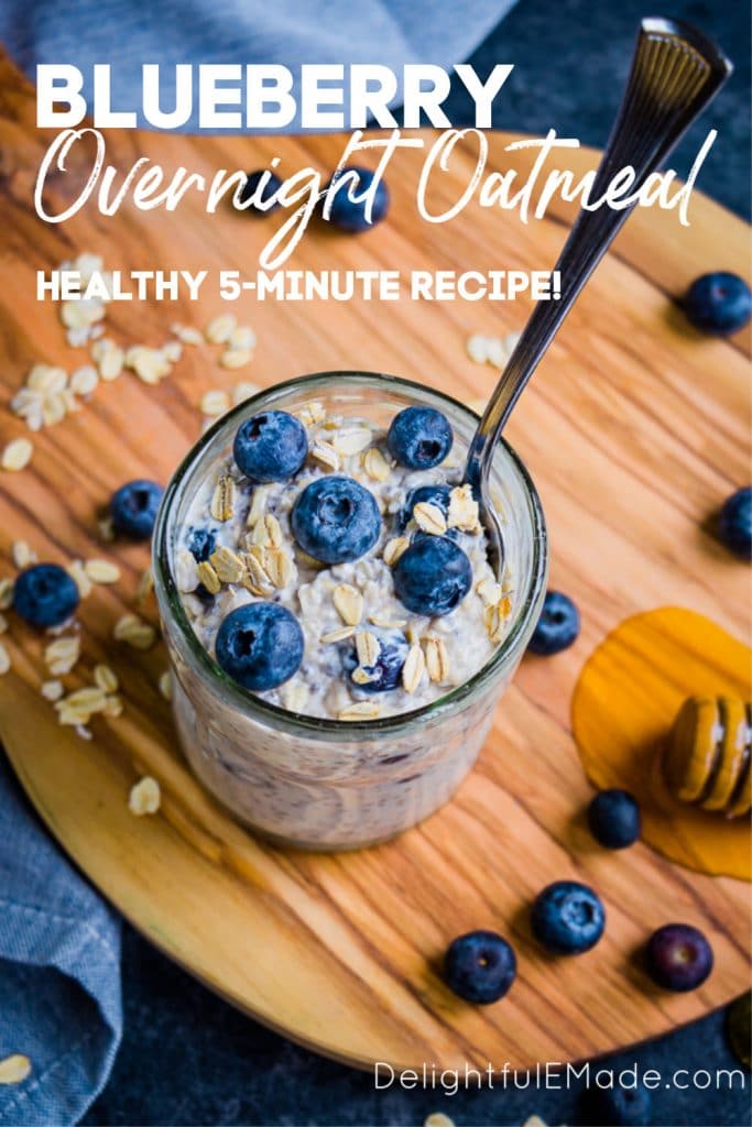 These Blueberry Overnight Oats will be your new go-to healthy breakfast! Perfect for meal prep, learning how to make overnight oats is a great way to have a healthy start to your day.