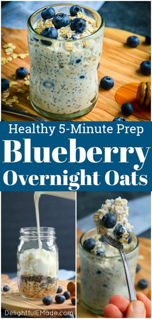 These Blueberry Overnight Oats will be your new go-to healthy breakfast! Perfect for meal prep, learning how to make overnight oats is a great way to have a healthy start to your day.