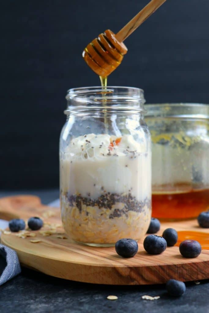 This recipe for Blueberry Overnight Oats will be your new go-to healthy breakfast! Perfect for meal prep, learning how to make overnight oats is a great way to have a healthy start to your day!
