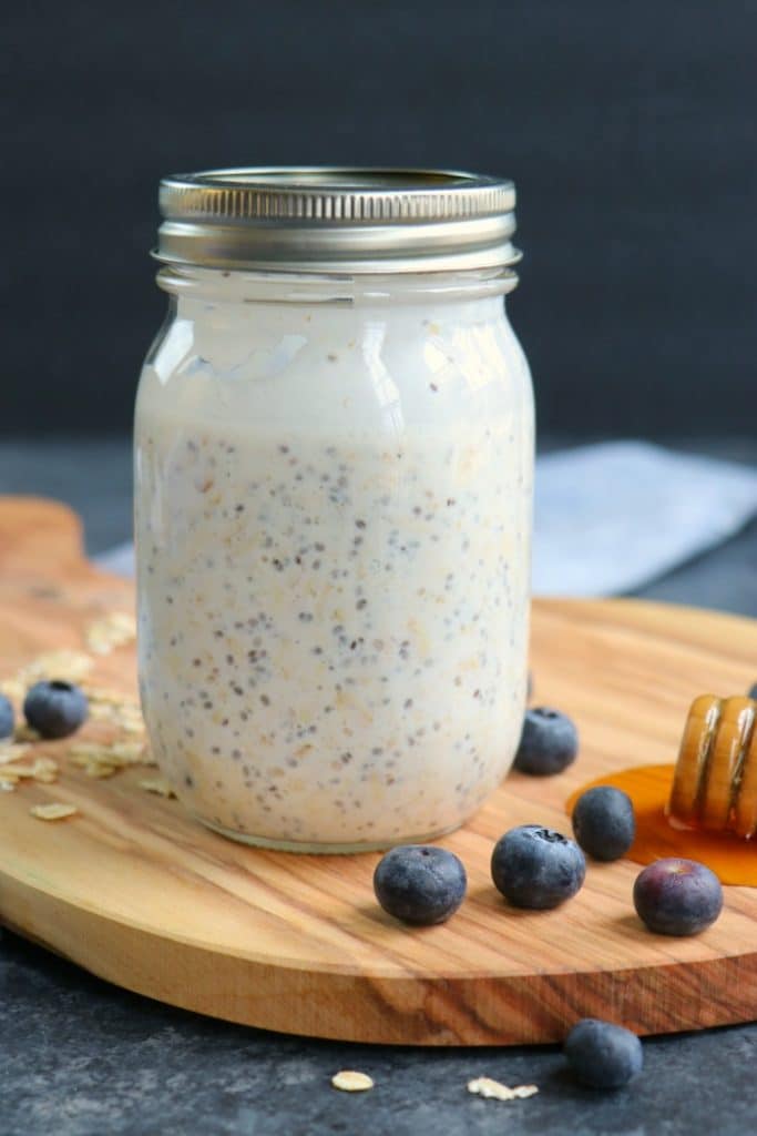 This recipe for Blueberry Overnight Oats will be your new go-to healthy breakfast! Perfect for meal prep, learning how to make overnight oats is a great way to have a healthy start to your day!